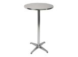 Tavolo Da Bar + Tavolo Da Bistrot In Alluminio, Regolabile In Altezza 70/110 Cm, Ø=60 Cm ~ Pieghevole