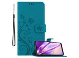 Cadorabo Cover Per Samsung Galaxy A10 / M10 Cover Protettiva In Blu Cover Protettiva Cover Telefono Cellulare Cover Fiori Custodia Fiore