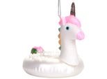 Brubaker Anello Galleggiante Unicorno - Guaina Natalizia In Vetro Dipinta A Mano - Decorazione Per L'albero Di Natale Statuette Divertenti Decorazione Pendente - 11 Cm