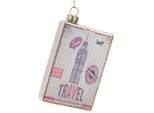 Brubaker Destinazione Londra Mappa Big Ben - Guaina Natalizia In Vetro Dipinta A Mano - Decorazione Per Albero Di Natale Figurine Divertente Decorazione Pendente - 10 Cm