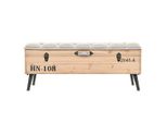 Vidaxl Panca Con Vano Portaoggetti 110 Cm In Legno Massiccio D'abete