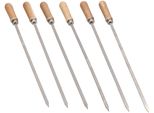 Kotarbau® Spiedini Per Barbecue Set Di 6 Spiedini Per Barbecue In Acciaio Inox Con Manico In Legno Spiedini Per Kebab Bbq
