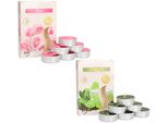 Kotarbau® 12 Confezioni Di Candele Profumate Tea Lights Rosa Verde Tea Profumato Tea Lights Tempo Di Combustione 4 Ore