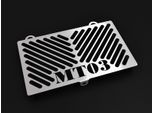 Copriradiatore Zieger Compatibile Con Yamaha MT-03 Design Logo Argento