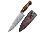 Coltello Da Cucina In Damasco Harahu TA-26684 - Marrone KP26684