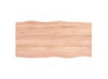 Piano Del Tavolo 80X40X(2-6) Cm In Legno Massiccio Trattato Bordo Albero