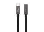 Cavo Nanocable Estensore USB-C 3.2 Gen2X2 20Gbps 3A, 4K/60Hz, USB-C/M-USB-C/H, Nero, 2 M