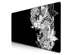 Titanwolf Gaming Mouse Pad Xxxl, Speed Mousepad 1200 X 600 X 3 Mm, Tappetino Da Scrivania Grande, Antiscivolo, Lavabile, Velocità E Precisione, Koi Tattoo 3