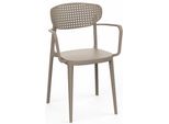 Poltrona Da Giardino Aire Armchair Impilabile Taupe