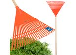 Kotarbau® Rastrello Per Foglie In Plastica Con Manico Arancione 400 X 550 Mm Rastrello A Ventaglio Rastrello Per Foglie In Plastica Rastrello Per Foglie Grande Rastrello Per Giardino Rastrello Per Prato Rastrello Largo Rastrello Per Giardino Rastrello In Plastica
