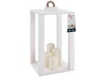 Kotarbau® Lanterna Di Legno Bianca 20 X 20 X 34,5 Cm Lanterna Da Giardino Lanterna Di Legno Per Esterni E Interni Lanterna Da Soggiorno Per Fiori E Candele Lanterne Da Matrimonio