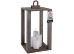 Kotarbau® Lanterna In Legno Grigio 20 X 20 X 34,5 Cm Lanterna Da Giardino Lanterna In Legno Per Esterni E Interni Lanterna Da Soggiorno Per Fiori E Candele Lanterne Da Matrimonio
