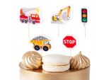 Macchine Edili Candele Per Feste Di Compleanno 5 Pz