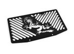 Copriradiatore Zieger Compatibile Con Kawasaki Versys 650 Bj 2006-09 Dragon Nero