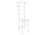 Appendiabiti Da Uomo 107 X 45 X 45 Cm Appendiabiti Da Terra Con Appendiabiti Portapantaloni Scaffale Struttura In Metallo Bianco [It.Casa]
