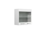 Vicco Pensile Universale R-Line, 60 Cm Con Ante In Vetro, Bianco Lucido/Bianco