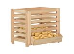 Vidaxl Cassa Per Patate 60X40X50 Cm In Legno Di Pino Massiccio