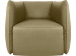 Sessel Egoitaliano "Ludo Loungesessel, Designsessel, Clubsessel, Elegant Und Zeitlos", GrüN (Pistazie), B:80Cm H:68Cm T:80Cm, Leder »Bull« (Echtes Rindsleder). Geschliffenes, Pigmentiertes Und Behandeltes Rindsleder Mit Einer Dicke Von 1, 3-1, 5 Mm. Dieses Leder Zeigt Eine Ziemlich Weiche Hand Mit Einem Halb Undurchsichtigen Aussehen. Es Handelt Sich Um Ein GeschüTztes Leder. Eine Leichte Deckschi
