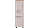 Midischrank Welltime "Lana", Braun (Kaschmir), B:40Cm H:130Cm T:35Cm, Mdf, SchräNke, Midischrank, BadmöBel, 40 Cm Breit