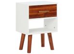 Syfax™ Comodini In Legno Massello Di Acacia 2 Pz 40X30X57 Cm