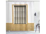 Abakuhaus Tenda Da Doccia Land, Persiana Spagnola Moderna, Resistente A Sapone, Batteri, Muffa E Acqua, Incl. 12 Ganci E Colori Resistenti, 175 X 220 Cm, Marrone-Bianco