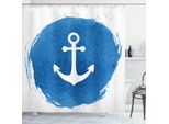 Abakuhaus Tenda Da Doccia Blu E Bianca, Profondità Del Mare Calmo, Acqua Opaca, Incl. 12 Anelli, Resistente A Batteri E Muffe, 175 X 240 Cm, Blu E Bianca