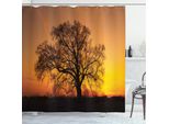 Abakuhaus Tenda Da Doccia Baum, Old Oak At Sunset View, Impermeabile, Inclusi 12 Anelli, Resistente A Batteri E Muffe, 175 X 200 Cm, Arancione Marrone