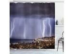 Abakuhaus Tenda Da Doccia Paesaggio, Notte Tempestosa Scura, Acqua Opaca Incl. 12 Anelli Resistente A Batteri E Muffe, 175 X 200 Cm, Multicolore