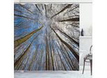 Abakuhaus Tenda Da Doccia Paesaggio, Scena Mattutina Con Nuvole, Opaca, Incl. 12 Anelli, Resistente A Batteri E Muffe, 175 X 240 Cm, Marrone Blu