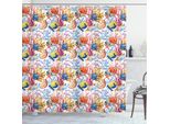 Abakuhaus Tenda Da Doccia Con Motivo A Pesci, Coralli E Capesante, Effetto Acqua, Opaca, Incl. 12 Anelli, Resistente A Batteri E Muffe, 175 X 240 Cm, Multicolore