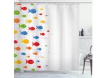 Abakuhaus Tenda Da Doccia Con Motivo A Pesci, Animali Marini Cartoon, Opaca, Incl. 12 Anelli, Resistente A Batteri E Muffe, 175 X 240 Cm, Multicolore
