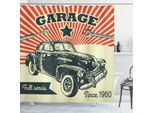 Abakuhaus Tenda Da Doccia Vintage, 60 Auto Retrò Pop Art, Impermeabile, Inclusi 12 Anelli, Resistente A Batteri E Muffe, 175 X 200 Cm, Verde Smeraldo Arancione
