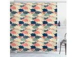 Abakuhaus Tenda Da Doccia Con Caricatura, Nuvole Colorate, Acqua, Opaca, Incl. 12 Anelli, Resistente A Batteri E Muffe, 175 X 240 Cm, Multicolore