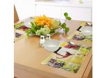 Tovagliette Abakuhaus, Collage Di Vita Quotidiana Con Bottiglie Di Vino Che Scorrono E Foglie Autunnali In Un Villaggio Rurale Durante Il Periodo Del Raccolto, Tiscjdeco In Tessuto Resistente Al Lavaggio Per La Sala Da Pranzo E La Cucina, Verde Rosso