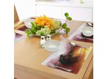 Abakuhaus Tovagliette Fantasia, Supereroe Nel Suo Costume Originale Che Vola Magic Flame Save The World Theme, Tiscjdeco In Tessuto Resistente Ai Colori Per La Sala Da Pranzo E La Cucina, Giallo Rosso