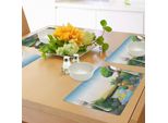 Tovagliette Abakuhaus Con Paperelle Da Bagno, Mamma Paperella E Paperello River Kids Fun Animali Stampa Fattoria Outdoor Piume, Tiscjdeco In Tessuto Resistente Al Lavaggio Per Sala Da Pranzo E Cucina, Multicolore