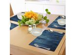 Abakuhaus Tovagliette Blu Scuro, Assi Di Legno, Texture, Immagine, Tavola, Pavimento, Parete, Legno Da Costruzione, Vita Rustica Di Campagna, Tiscjdeco In Tessuto Resistente Al Colore Per La Sala Da Pranzo E La Cucina, Azzurro, Blu Scuro