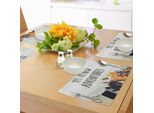 Tovagliette Abakuhaus, Dì Sì Alle Nuove Avventure Testo Preparativi Di Viaggio Tema Voglia Di Viaggiare Concetto Retrò, Tiscjdeco In Tessuto Resistente Ai Colori Per La Sala Da Pranzo E La Cucina, Multicolore