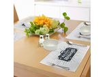 Tovagliette Abakuhaus, Pronte Per Nuove Avventure Valigetta Viaggi Viaggio All'insegna Del Motto Design Opera D'arte Stampa, Tiscjdeco In Tessuto Resistente Al Colore Per La Sala Da Pranzo E La Cucina, Indaco