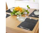 Abakuhaus Tovagliette Grigio Scuro, Immagine Con Recinzione In Legno, Superficie Ruvida E Rustica, Assi Di Quercia Invecchiate, Tiscjdeco In Tessuto Resistente Al Colore Per La Sala Da Pranzo E La Cucina, Grigio Scuro Blu