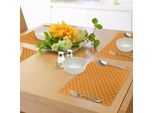 Abakuhaus Tovagliette Azteche, Mandala Floreale, Girasoli, Raccolto, Stagione Autunnale, Agricoltura, Campagna, Motivo Ecologico, Tiscjdeco In Tessuto Resistente Al Lavaggio Per Sala Da Pranzo E Cucina, Arancione Giallo