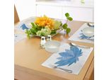 Tovagliette Asiatiche Abakuhaus, Design Zen Con Motivi Paisley E Petali Di Loto, Tiscjdeco In Tessuto Resistente Al Lavaggio Per La Sala Da Pranzo E La Cucina, Viola Grigio Blu Petrolio Blu