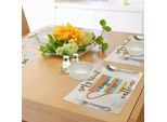 Tovagliette Abakuhaus, Scritta Stilizzata "Il Mio Gruppo Sanguigno è Caffeina"" Con Tazza Da Caffè Acquerellata In Stile Retrò, Decorazione Da Tavola In Tessuto Resistente Ai Colori Per La Sala Da Pranzo E La Cucina, Multicolore"