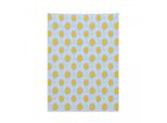 Arazzo Abakuhaus Con Margherite, Petali Stilizzati Dettagliati In Morbido Tessuto Microfibra, Colori Chiari Che Non Sbiadiscono, Lavabile, 110 X 150 Cm, Azzurro E Giallo.