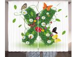Abakuhaus Lettera X Tenda Rustica, Alfabeto A Tema Primaverile, Tende Universali Per Soggiorno Con Passanti E Ganci, 280 X 175 Cm, Multicolore Verde