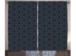 Abakuhaus Tenda Rustica Astratta, Motivi Floreali, Soggiorno Nastro Universale Tende Con Passanti E Ganci, 280 X 175 Cm, Multicolore