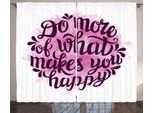 Abakuhaus Citazione Tenda Rustica, Pennello Acquerello Slogan, Soggiorno Nastro Universale Tende Con Passanti E Ganci, 280 X 175 Cm, Rosa E Lilla