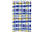 Abakuhaus Tenda Da Doccia Stretta Gialla E Blu, Tartan, Set Decorativo Per Bagno In Tessuto Con Ganci, 120 X 180 Cm, Blu Violetto