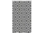 Abakuhaus Nero E Bianco Tenda Da Doccia Stretta, Motivo A Rombi, Set Decorativo Per Bagno In Tessuto Con Ganci, 120 X 180 Cm, Bianco Nero