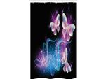 Abakuhaus Tenda Da Doccia Stretta Con Farfalle, Farfalle Magiche Sull'oscurità, Set Decorativo Per Bagno In Tessuto Con Ganci, 120 X 180 Cm, Multicolore
